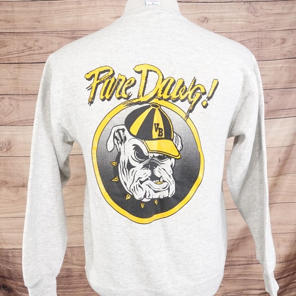 VINTAGE BULLDOG BASKETBALL PURE DAWG USA MADE RUSSELL ATHLETIC SWEATSHIRT SZ M - Picture 5 of 8